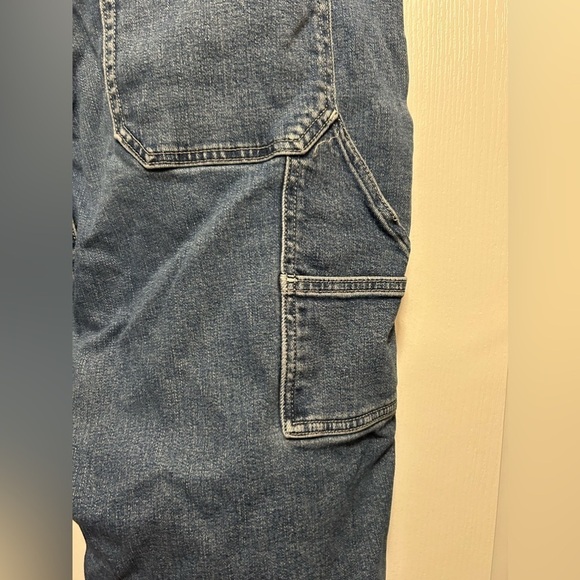 GAP Carpenter Pants button fly women’s 16 blue indigo high rise 90’s crop grunge - Picture 8 of 16